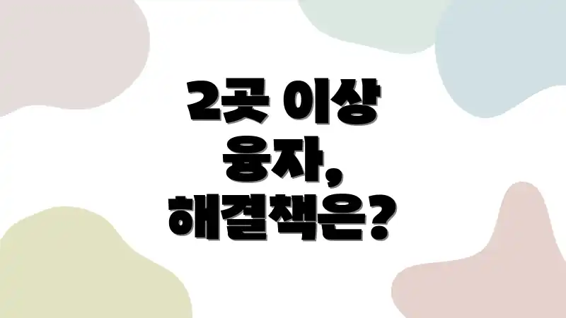 2곳 이상 융자, 해결책은?