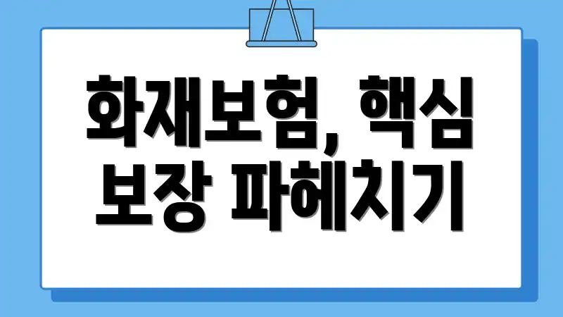 화재보험, 핵심 보장 파헤치기