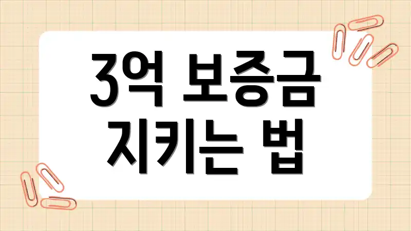 3억 보증금 지키는 법