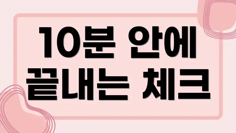 10분 안에 끝내는 체크