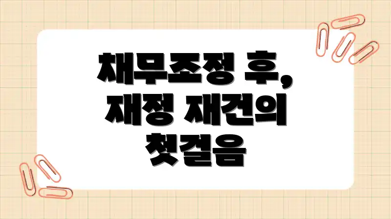 채무조정 후, 재정 재건의 첫걸음