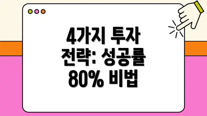 4가지 투자 전략: 성공률 80% 비법
