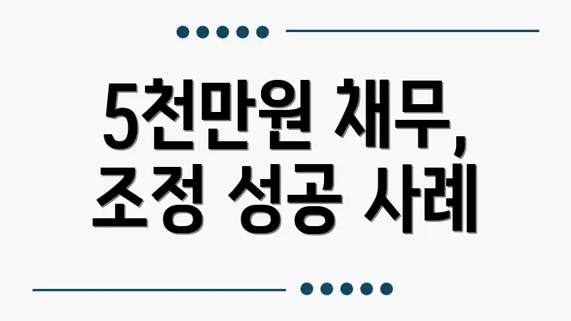 5천만원 채무, 조정 성공 사례