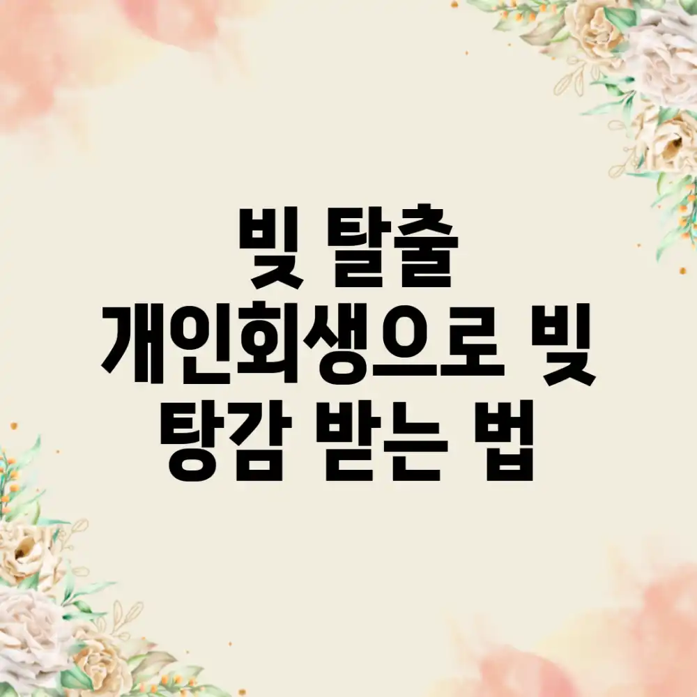 빚 탈출! 개인회생으로 빚 탕감 받는 법