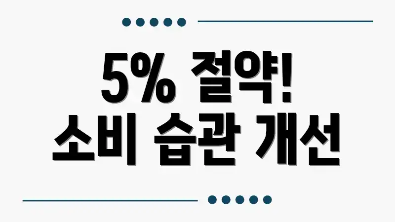 5% 절약! 소비 습관 개선
