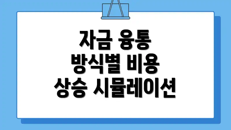 자금 융통 방식별 비용 상승 시뮬레이션