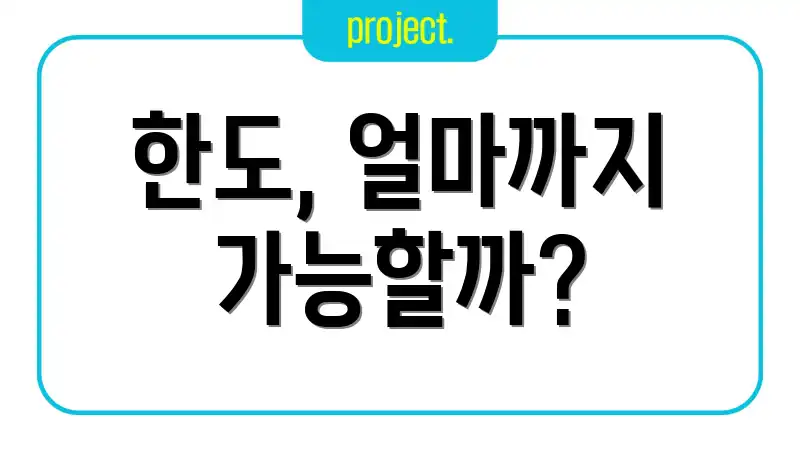 한도, 얼마까지 가능할까?