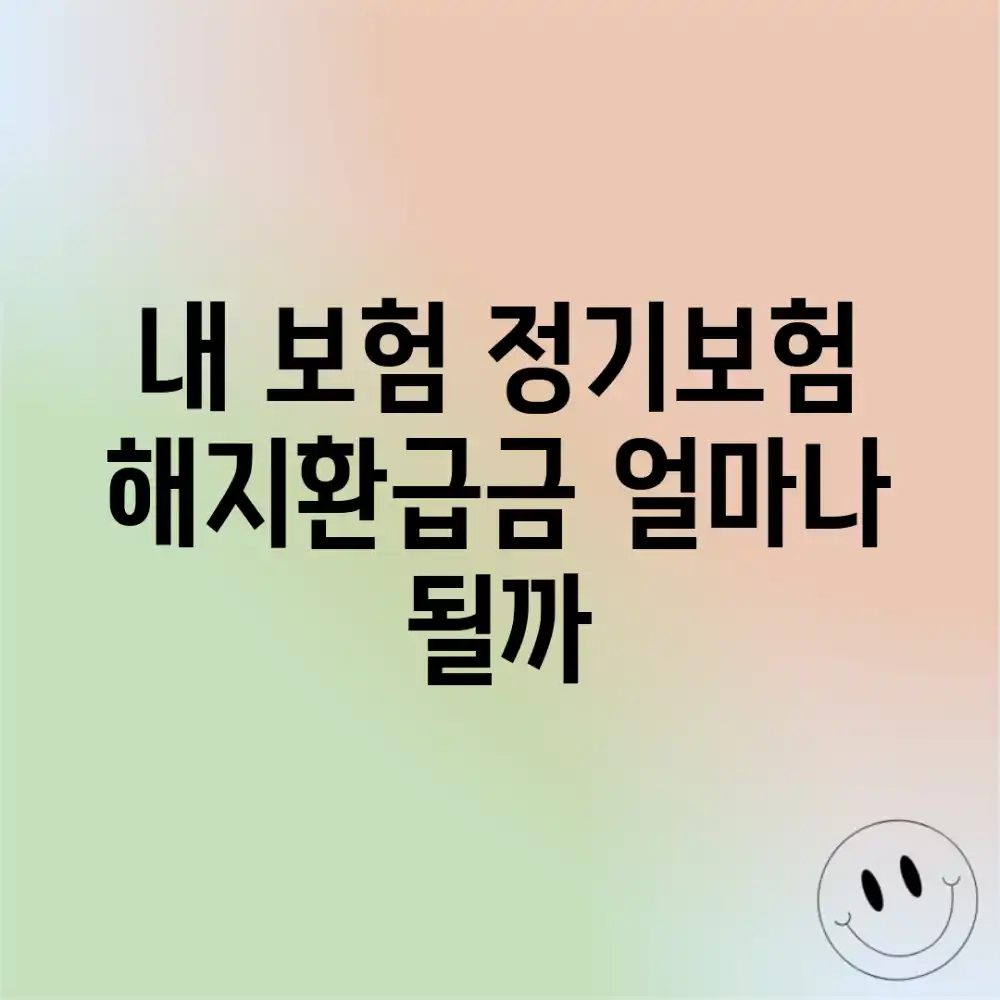 내 보험, 정기보험 해지환급금 얼마나 될까? 내 보험, 정기보험 해지환급금 얼마나 될까?