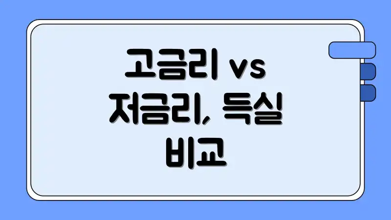 고금리 vs 저금리, 득실 비교