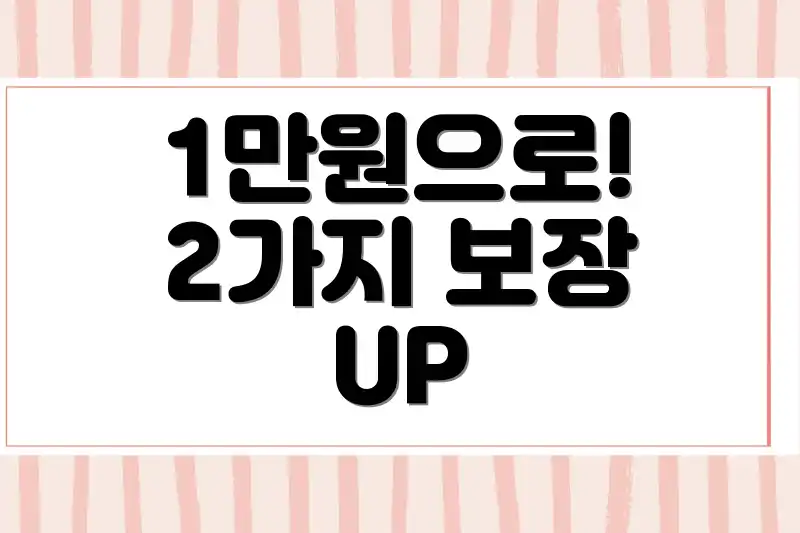 1만원으로! 2가지 보장 UP