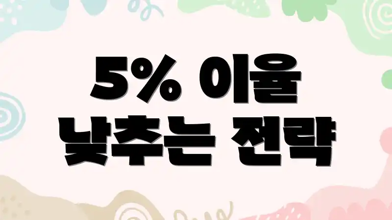 5% 이율 낮추는 전략