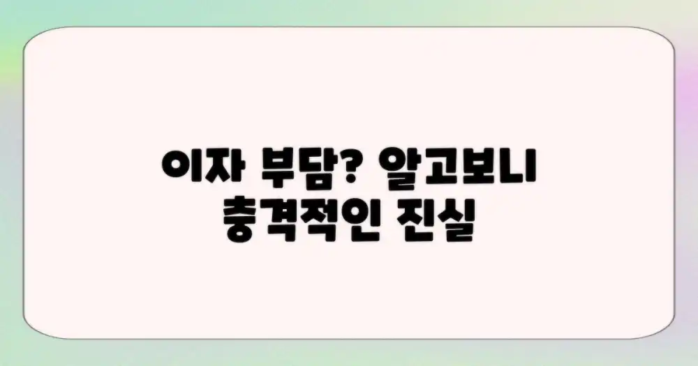 이자 부담은 얼마나 될까?