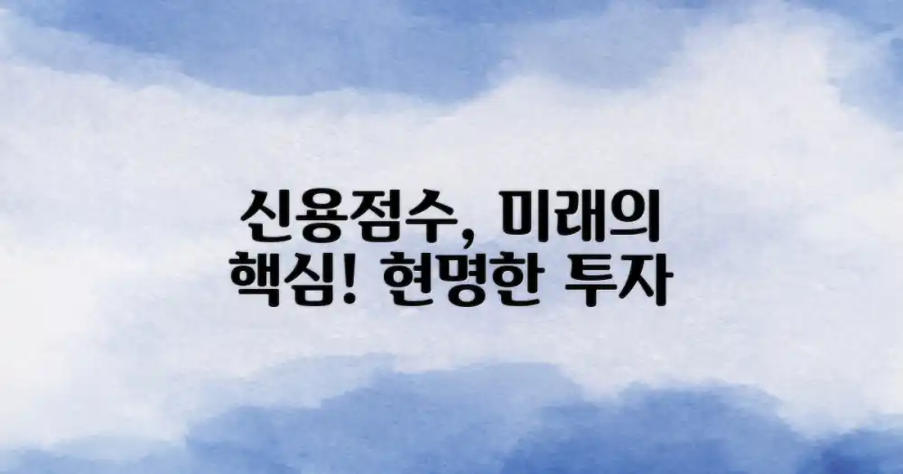 신용점수, 미래를 위한 현명한 투자
