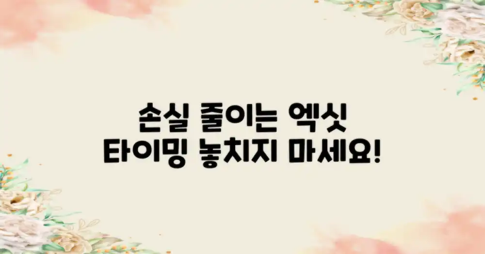 손실을 줄이는 엑싯 타이밍 포착